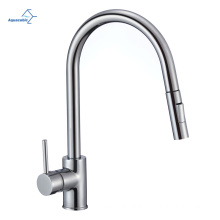 Aquacubic Chrome Long Neck Pull Down Kitchen Mixer Sink Smart Touch Sensor Kitchen Faucet
